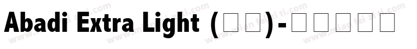 Abadi Extra Light (正文)字体转换